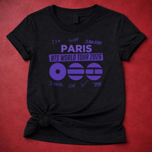 BTS World Tour 2026 paris Custom Tshirt