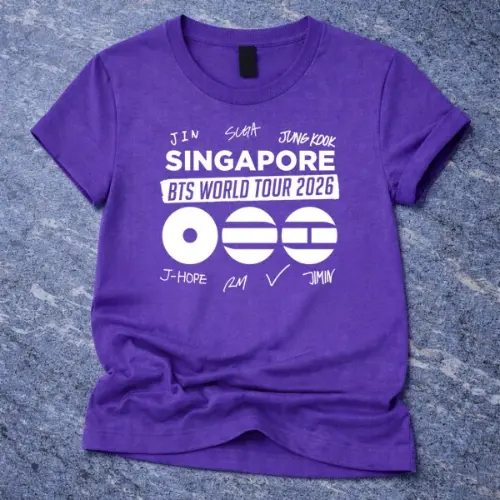 BTS World Tour 2026 singapore Custom Tshirt