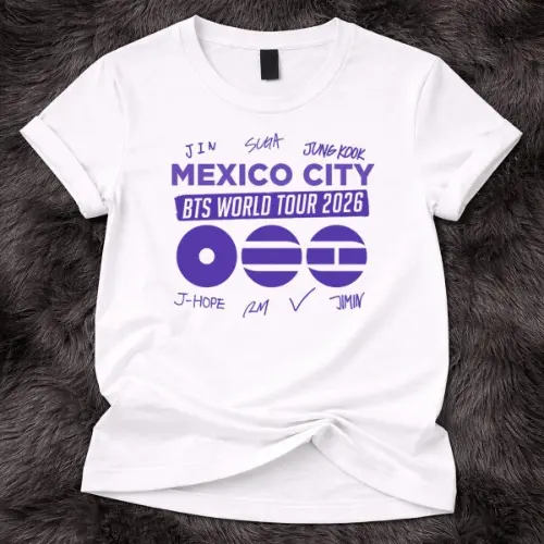 BTS World Tour 2026 mexico city Custom Tshirt