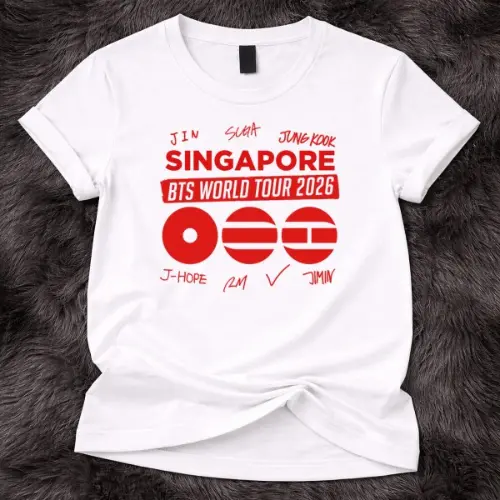 BTS World Tour 2026 singapore Custom Tshirt